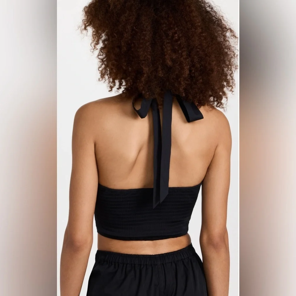 SSENSE NEW  STAUD “Kai” black halter top 2 - Picture 3 of 16